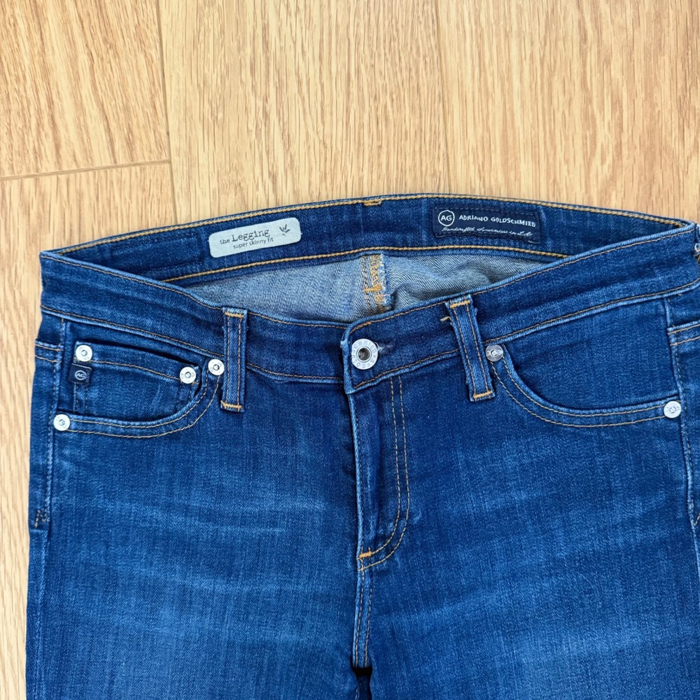AG Adriano Goldschmied The Legging Super Skinny 28 Blue Excellent Jeans HOT! - Picture 8 of 14